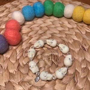 Tarina Tarantino Cream Skull Bracelet